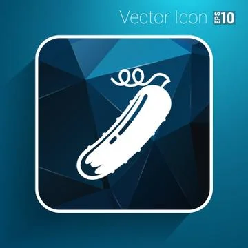 Simple Cucumber vector symbol icon useful for logo Stock Illustration