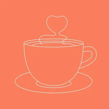 Simple Cup of black coffee icon.  Illustration Stock Illustration