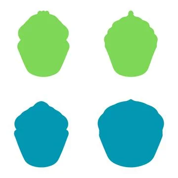 Simple cupcake set design. Food illustration Stock Illustration