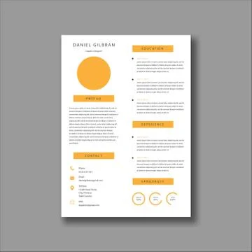 Simple Curiculum Vitae - DG - 02 Stock Illustration