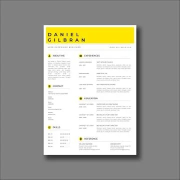 Simple Curriculum Vitae - DG - 01 Stock Illustration