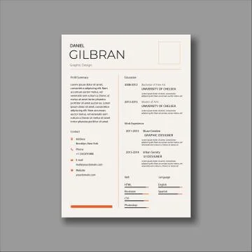 Simple Curriculum Vitae - DG - 03 Stock Illustration