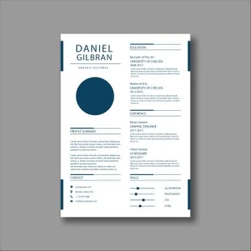 Simple Curriculum Vitae - DG - 04 Stock Illustration