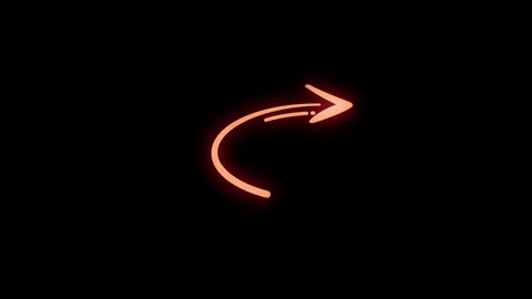 Simple Curved Arrow Pointer Motion Animation Stock Footage 347212933