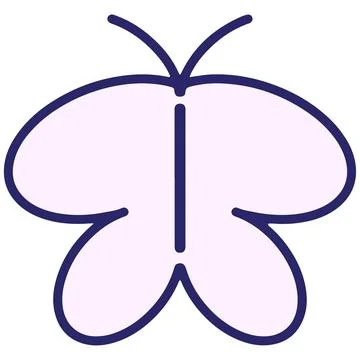 Simple cute butterfly in bright neon color Stock Illustration