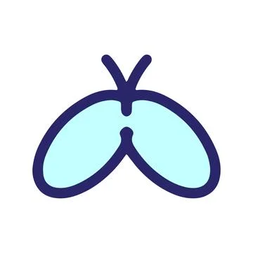 Simple cute butterfly in bright neon color Stock Illustration