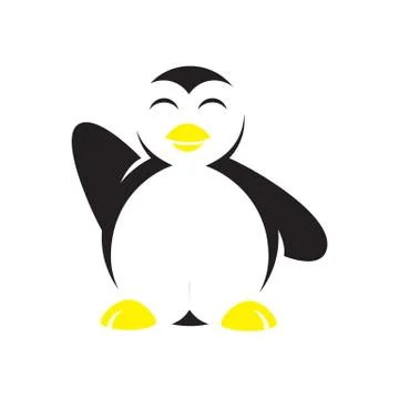 Simple cute face penguin logo design vector symbol illustration Stock Illustration