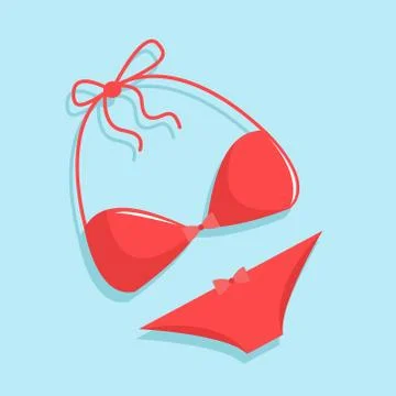 Simple Cute Illustration of Two Piece Bikini Stock Illustration