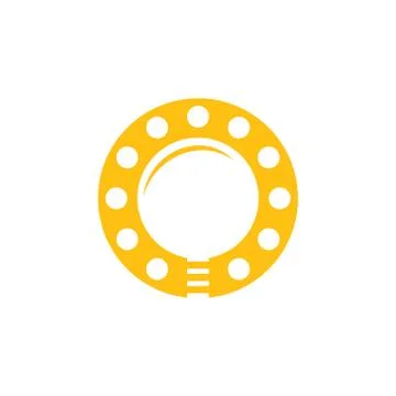 Simple cute light bulb dots design logo vector Illustrazione stock