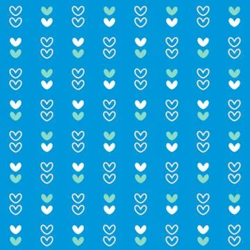 Simple Cute Mini Love Line Vertical Decorative Seamless Pattern Stock Illustration