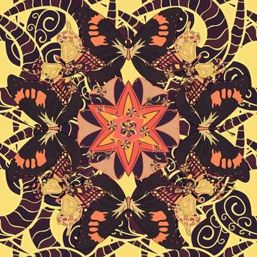 Simple cute pattern in small-scale flowers. Vector illustration. Floral seamless Illustrazione stock