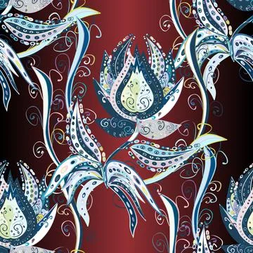 Simple cute pattern in small-scale flowers. Floral seamless background for texti Illustrazione stock