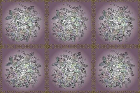 Simple cute pattern in small-scale flowers. Raster illustration. Floral seamless Stock Illustration