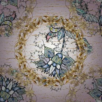 Simple cute pattern in small-scale flowers. Floral seamless background for texti Stock Illustration