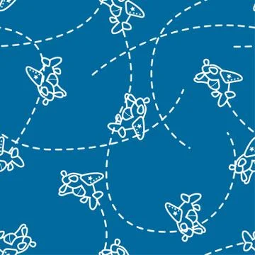 Simple cute plane. Stock Illustration