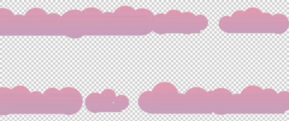 Simple cute sky clouds elements transparent PNG Stock Photos