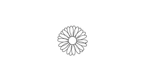 Simple daisy flower icon Stock Illustration