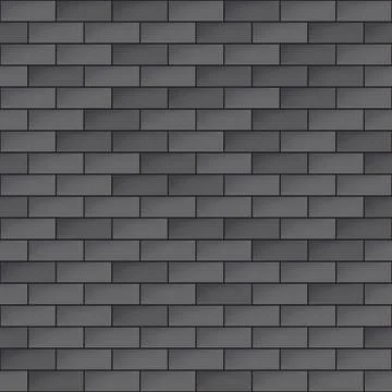 Simple Dark Brick Wall Seamless Pattern Illustrazione stock