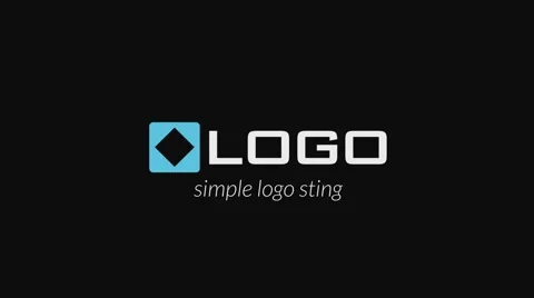 Simple Dark Business Logo Sting - Minimal Logo & Text Blur Fade Intro Animation Stock After Effects