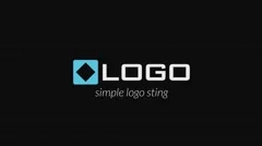 Simple Dark Business Logo Sting - Minimal Logo & Text Blur Fade Intro Animation Stock After Effects