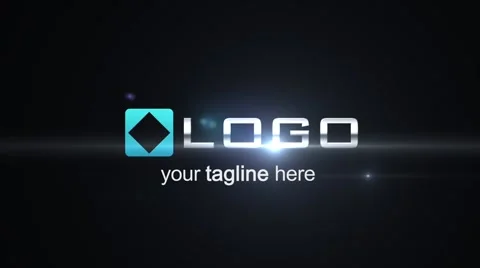 Simple Dark Business Logo & Text Zoom Light Streak Reveal Animation Loop Intro Stock After Effects