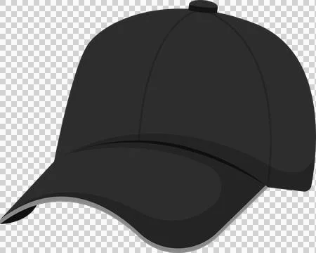 A simple dark-colored adjustable baseball cap with a curved brim, suitable .. Illustrazione stock