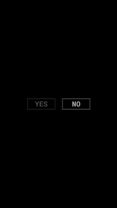 Simple dark interface displaying Yes No selection buttons confirmation dialogs, Stock Footage 340557538