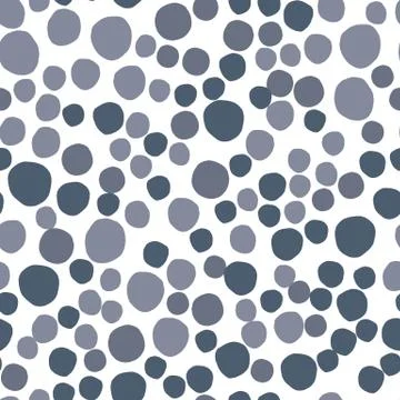 Simple dark pebble seamless pattern on white background. Stock Illustration