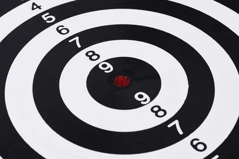 Simple dartboard. Close-up Stock Photos