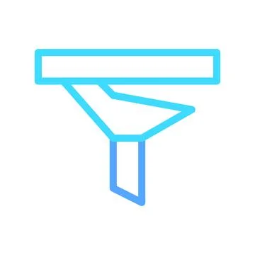 Simple Data Filter Icon Illustration Design Illustrazione stock