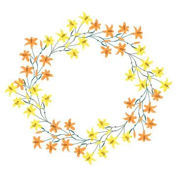 Simple daylily framework Stock Illustration