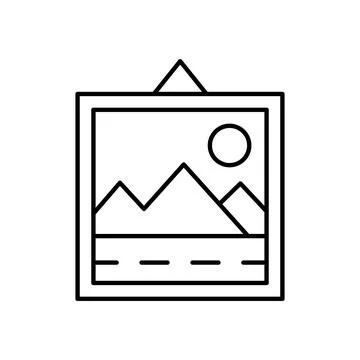 Simple decoration outline vector black icon. EPS10. Isolated decor illustrati Stock-Illustration