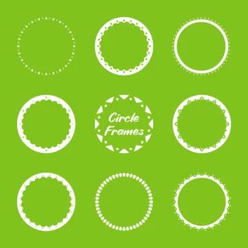 Simple Decorative Circle Frames Set for label, badge, packaging Stock Illustration