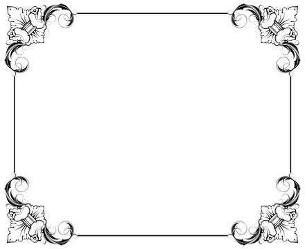 Simple decorative frame Stock Illustration