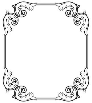 Simple decorative frame Stock Illustration