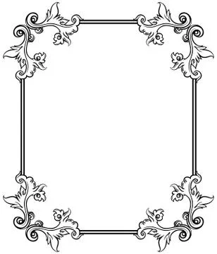 Simple decorative frame Stock Illustration
