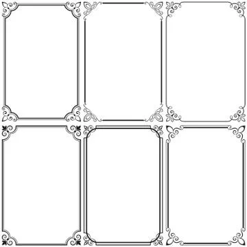 Simple Decorative Frames Illustrazione stock