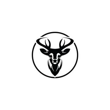 Simple Deer Line Logo design. Vector Illustration. Stock Illustration