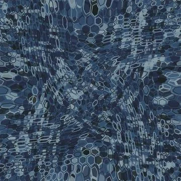 Simple delicate dark blue intertwined geometric texture seamless pattern Illustrazione stock