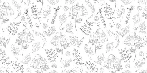 Simple delicate floral pattern. Thin lines. Summer fabric, textile and packag Stock Illustration