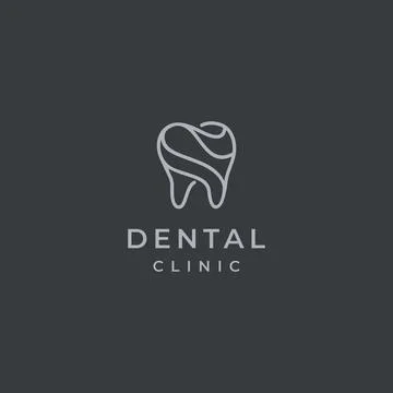 Simple Dental Teeth Logo Design Vector Stock Illustration