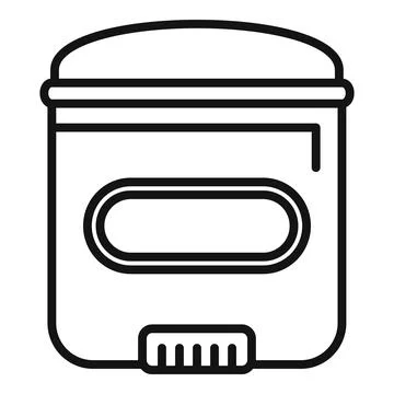 Simple deodorant stick icon drawn in a thin line style Stock Illustration