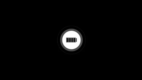 Simple design battery charging icon animation on background Stock Footage 263873484