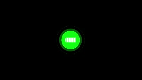 Simple design battery charging icon animation on background Stock Footage 263873499
