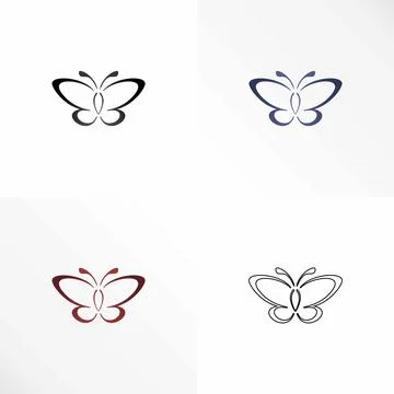 Simple design in butterfly shape but looks unique. Stock Illustration