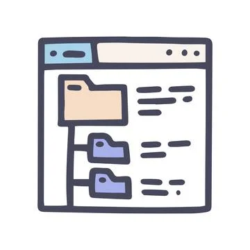 Simple design color vector doodle icon sitemap Illustrazione stock