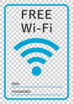 Simple design of free Wi-Fi poster Stock Illustration