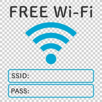 Simple design of free Wi-Fi sticker Иллюстрация