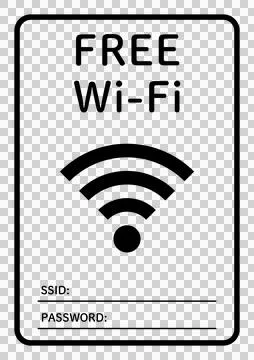 Simple design of free Wi-Fi poster Stock Illustration