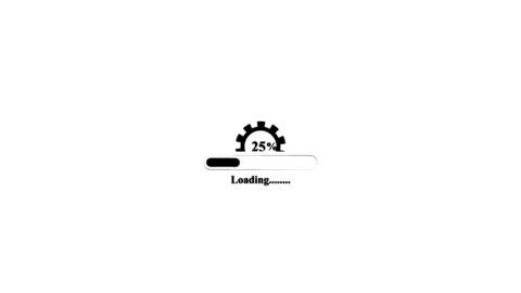 Simple design loading bar icon with gear isolated on background Stock Footage 263873513